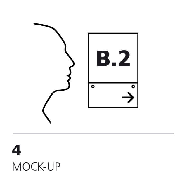 Mock-Up. Layout of graphic design and visual content of the signage project