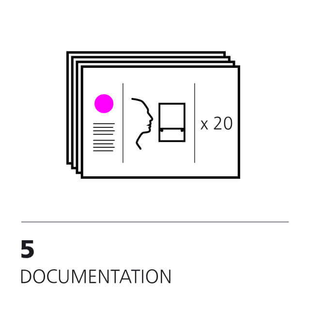 Documentation Dossier of the signage project: Description and quantitative list of typologies