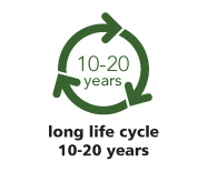 products marcal© life cycle between 10 - 20 years